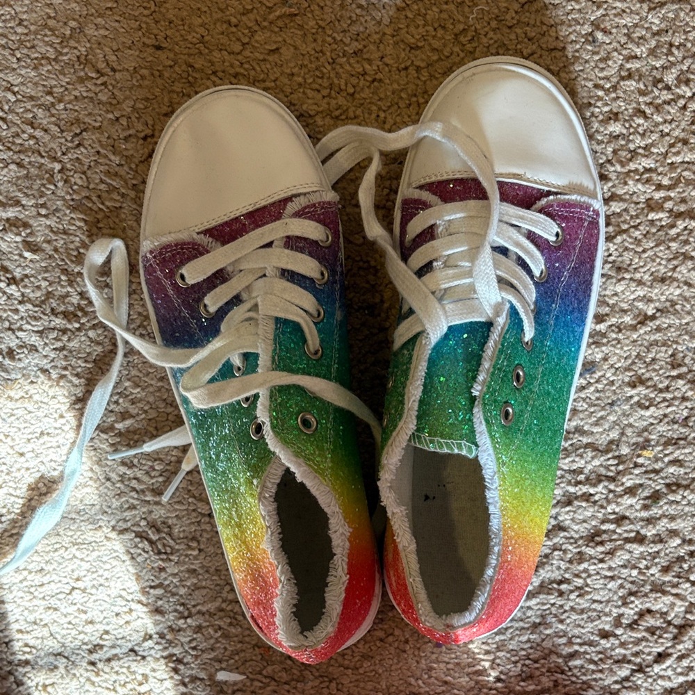 Sparkling rainbow shoes